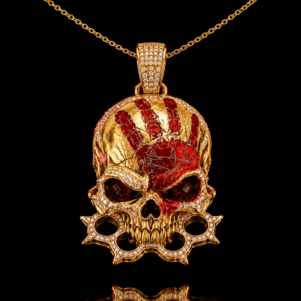 FFDP Solid Gold Chain with Diamond Pendant BMD