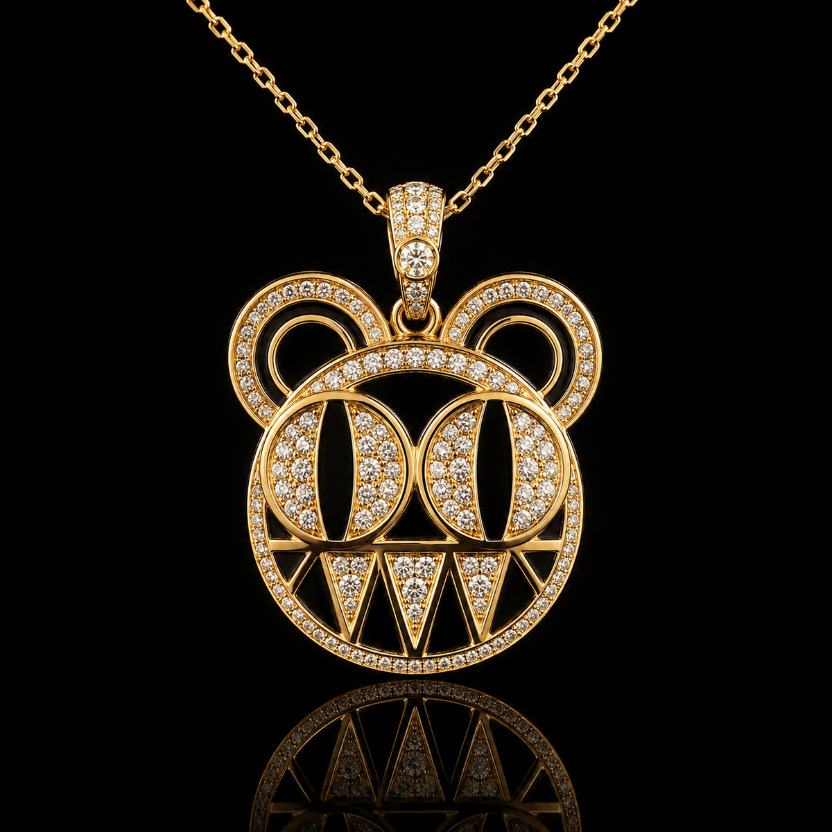 ROH Solid Gold Chain with Diamond Pendant BMD