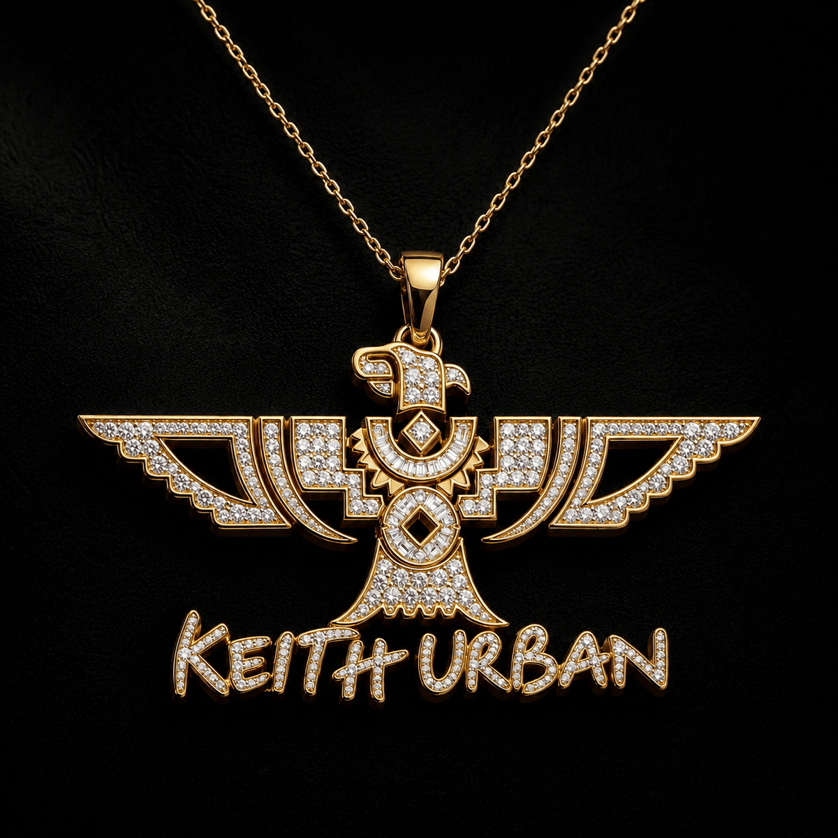 KUB Solid Gold Chain with Diamond Pendant TMH