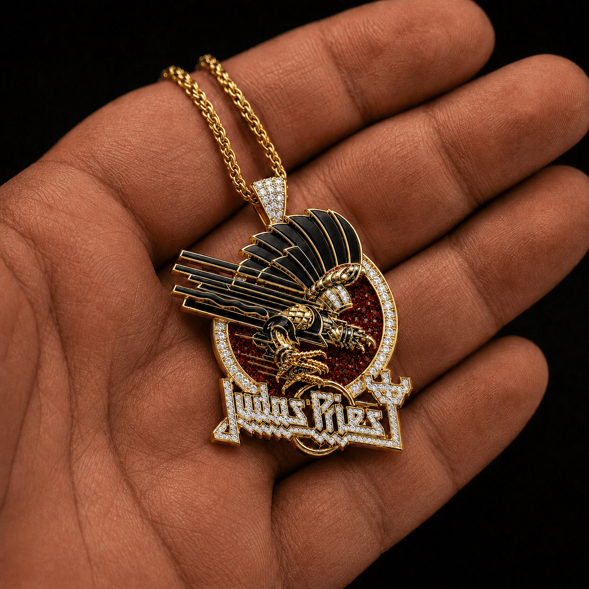 JDPR Solid Gold Chain with Diamond Pendant TTTT