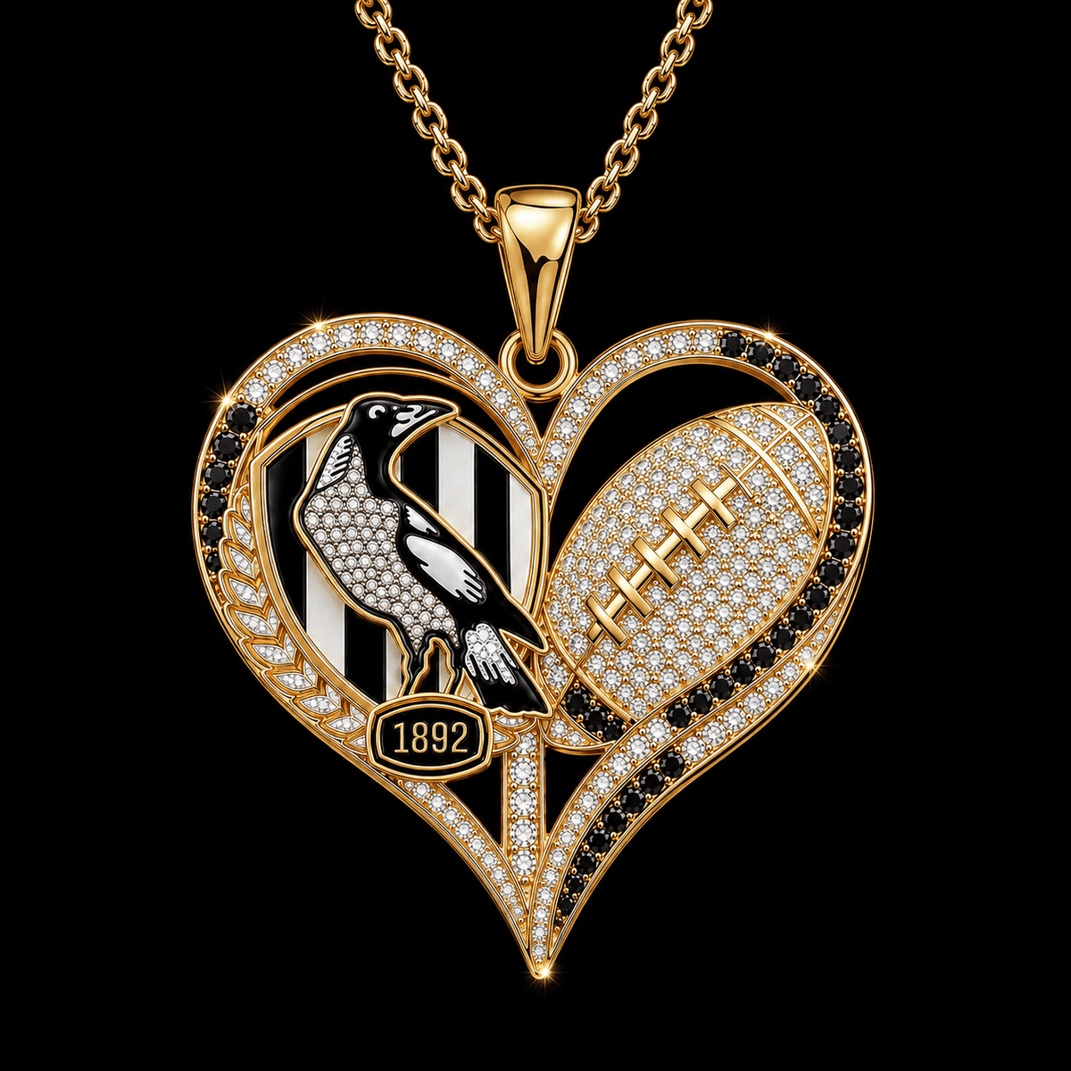 CMW Solid Gold Chain with Diamond Pendant NHVH
