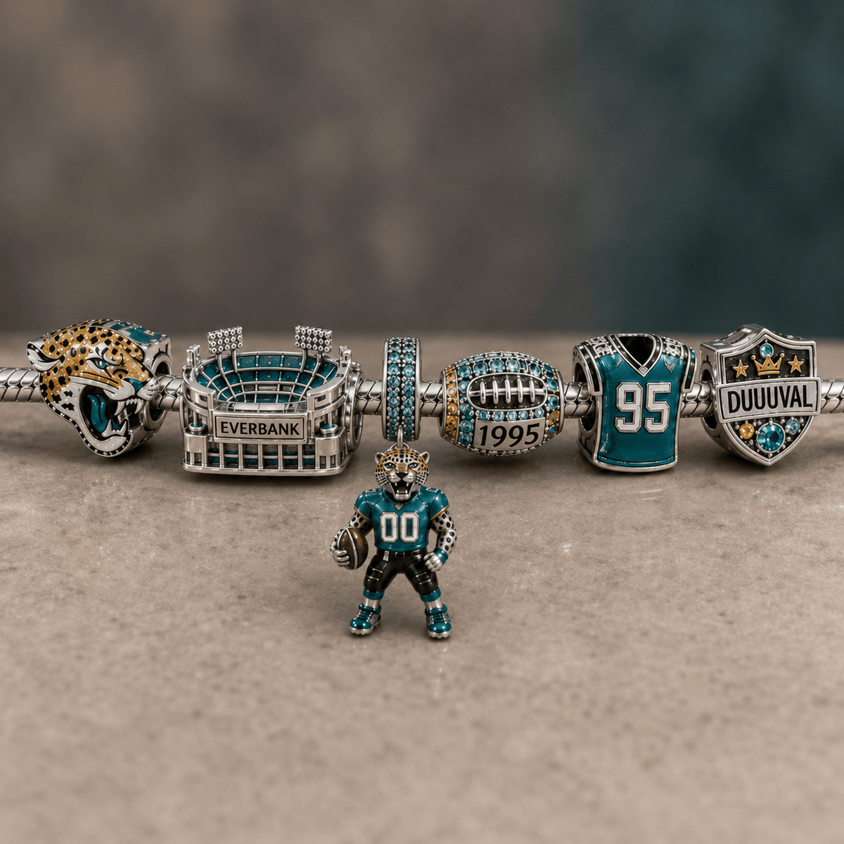 JSVJ Silver Charm Bracelet Set NTVA