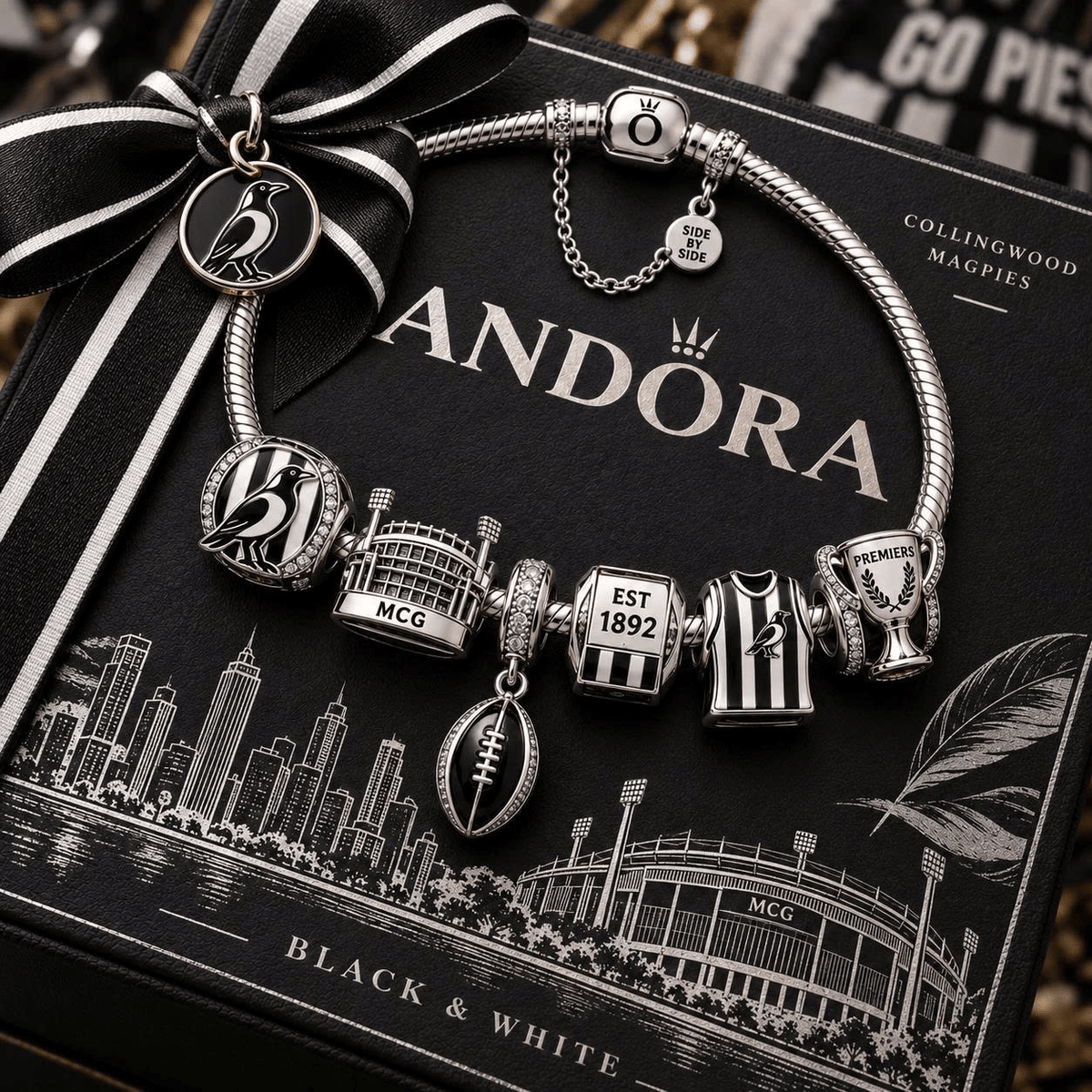 CMW Sliver Charm Bracelet Set VTH