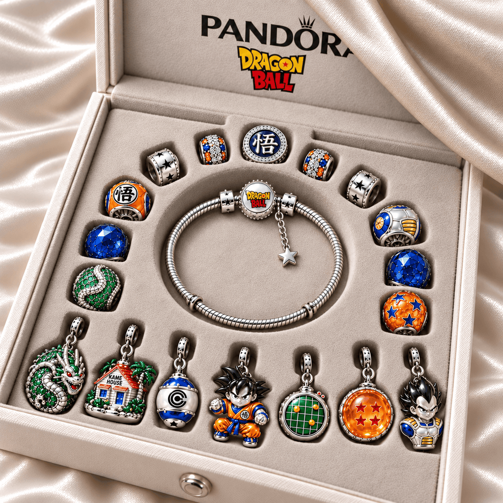 DRGB Silver Charm Bracelet Set NTTB