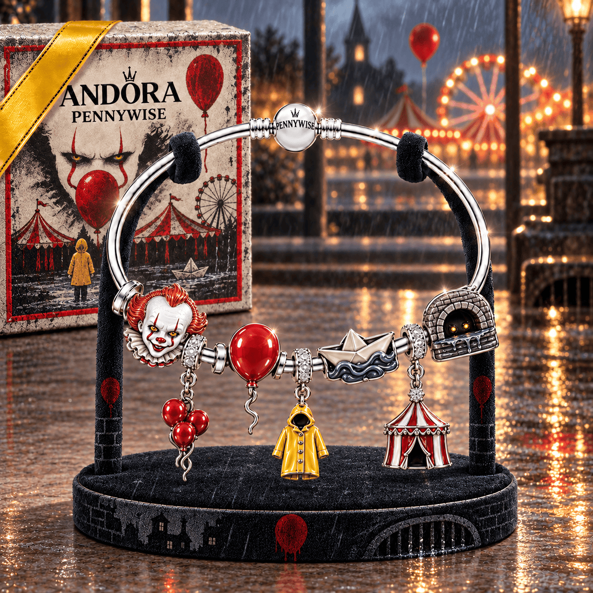 PNW Sliver Charm Bracelet Set TMH