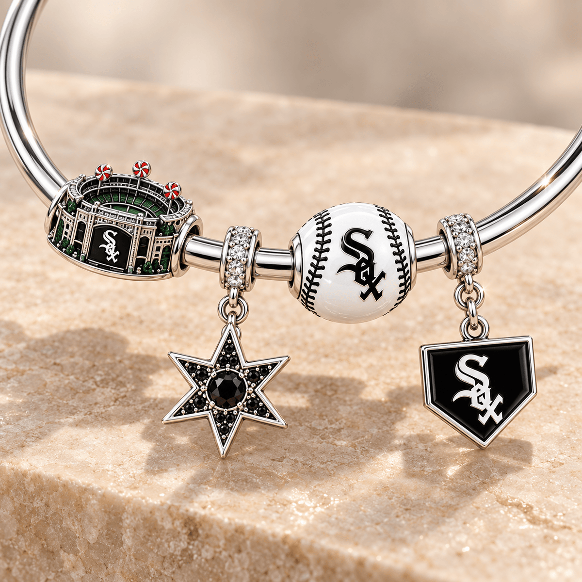 CWS Silver Charm Bracelet Set TMH