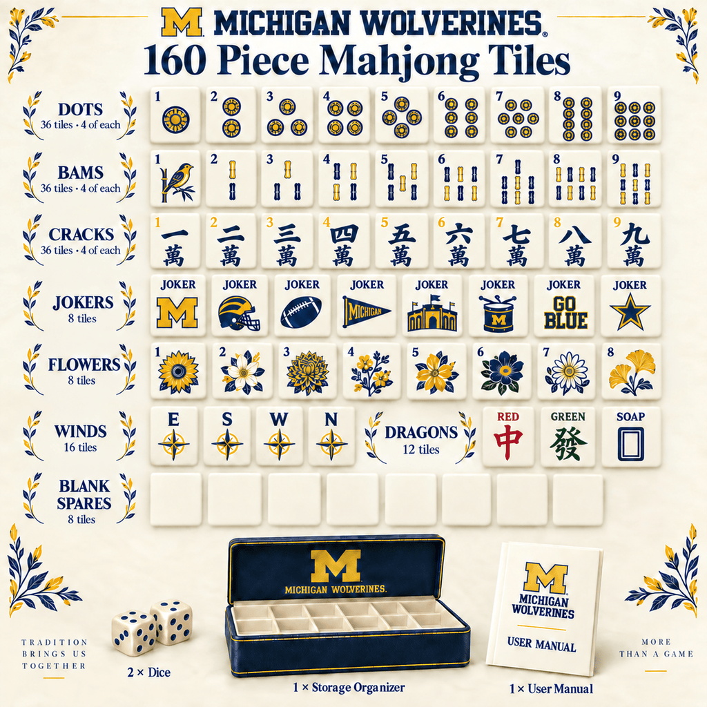 Premium MWR Mahjong Tiles Set TNSM