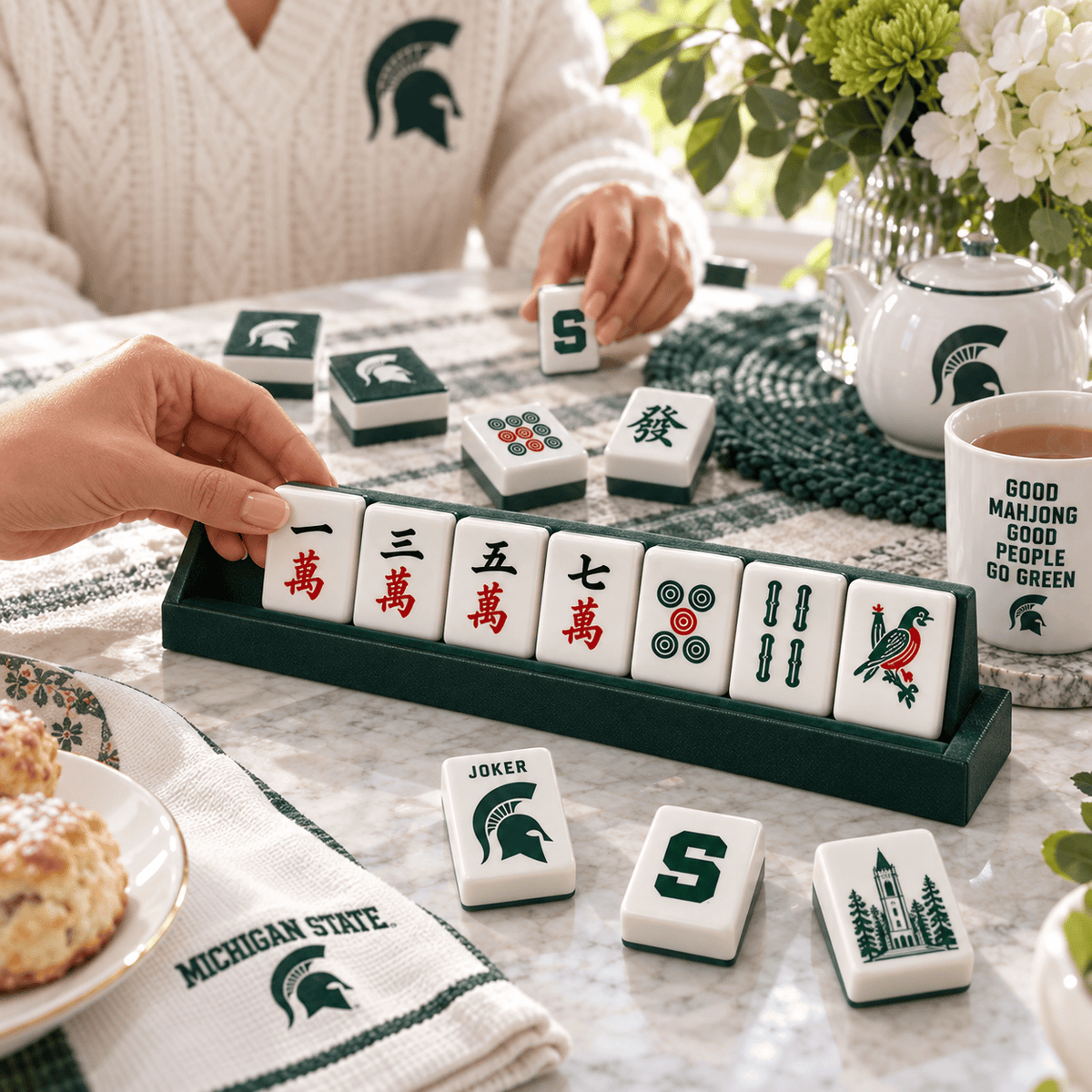 Premium MSU Mahjong Tiles Set TNSM