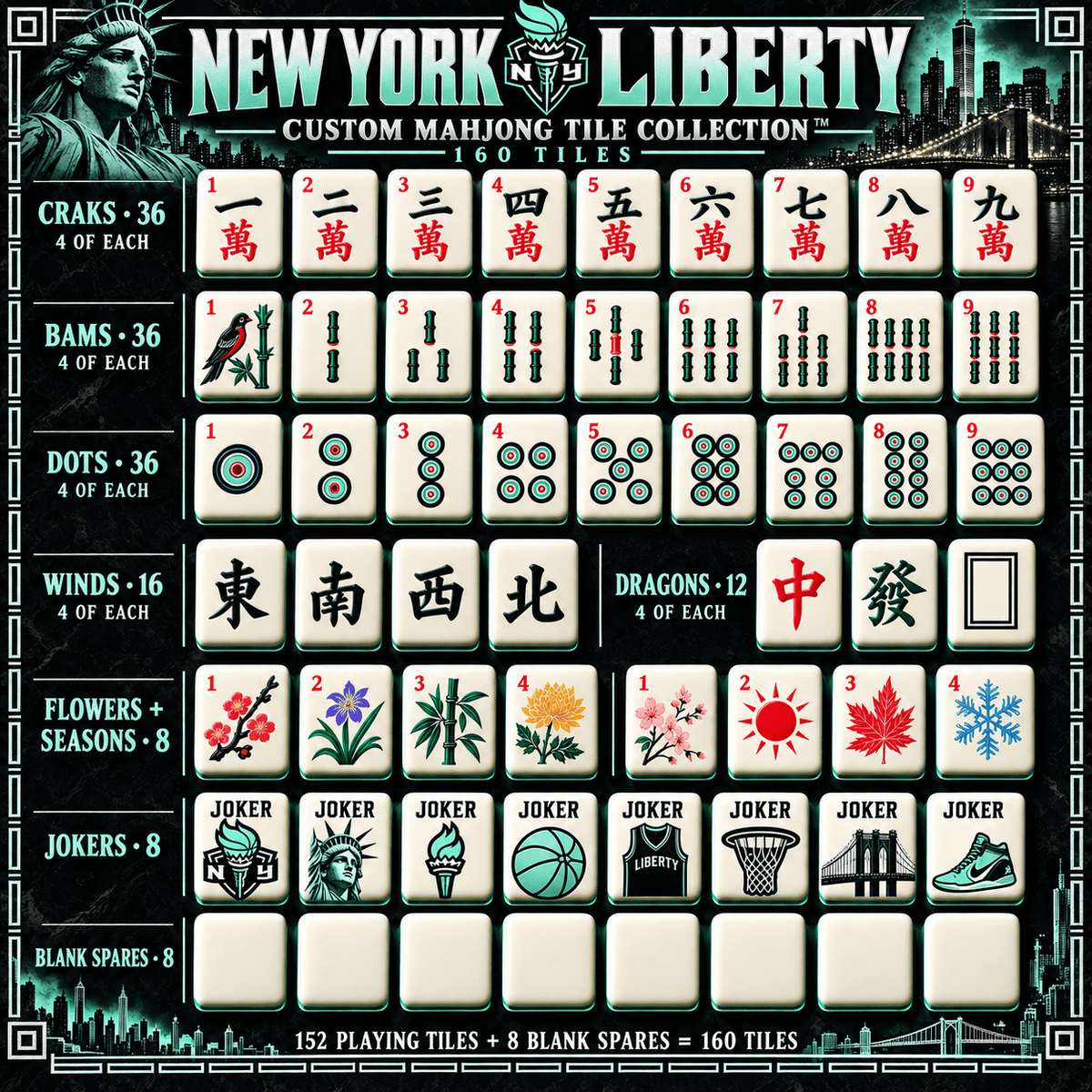 NYL Premium Mahjong Set – Game Night Edition PNPA