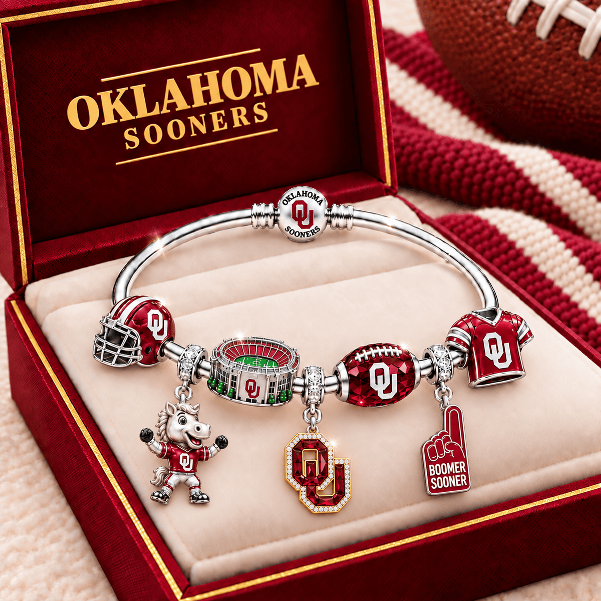 OSN Silver Charm Bracelet Set TMH