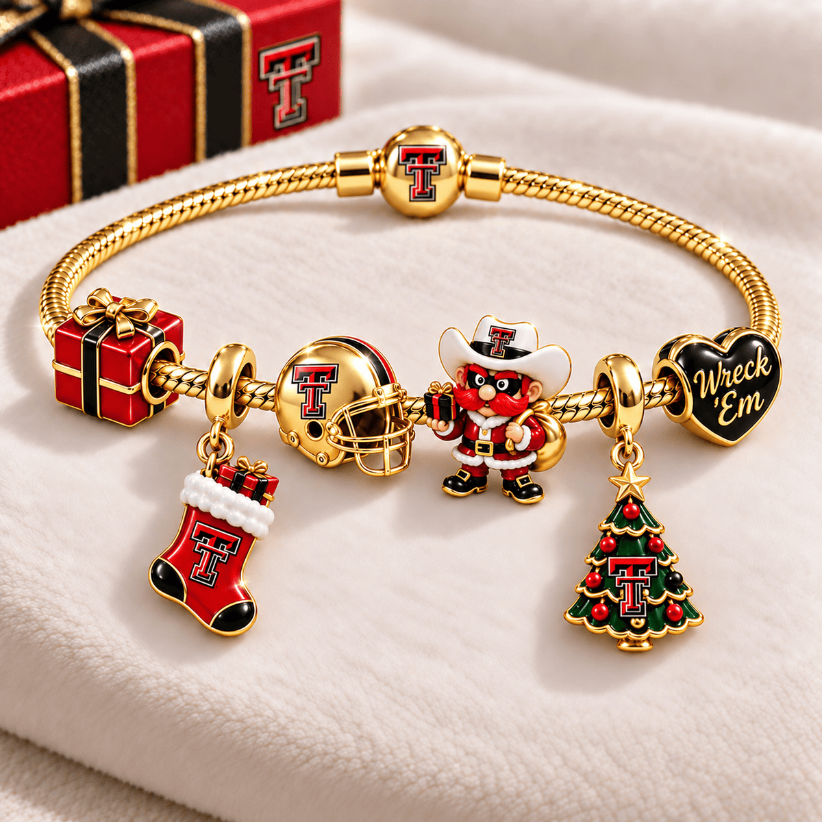 TTRR Gold Charm Bracelet Set TTTT