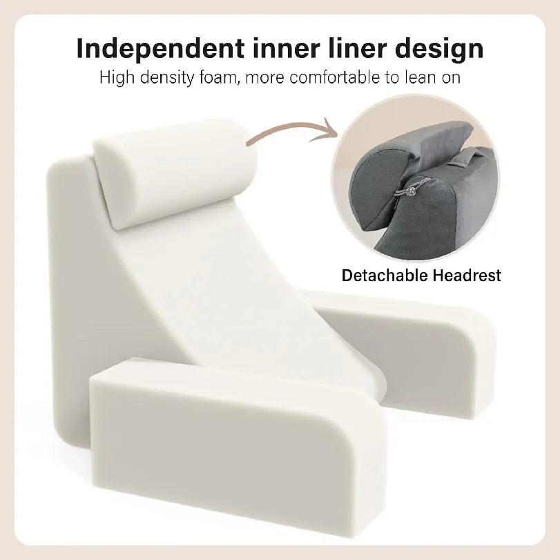 Bedrest Back Pillow for Bed Sitting up, Backrest Cushion for Reclining/Gaming/Resting/Watching TV, Couch or Floor Reading Pillow