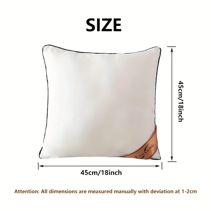 High quality pure white luxury 45*45cm sofa cushion, high-quality high rebound home cushion, suitable for car sofa pillows